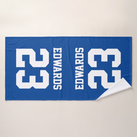 Benutzerdefinierte Sportarten mit Namen Badehandtuch (Badehandtuch)