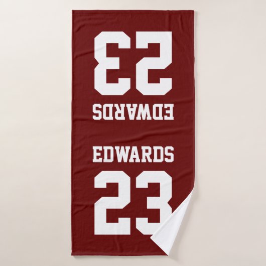 Benutzerdefinierte Sportarten mit Namen Badehandtuch (Badehandtuch)