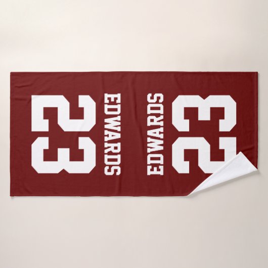 Benutzerdefinierte Sportarten mit Namen Badehandtuch (Badehandtuch)