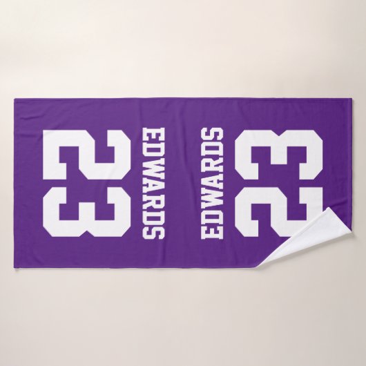 Benutzerdefinierte Sportarten mit Namen Badehandtuch (Badehandtuch)