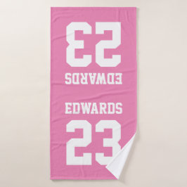 Benutzerdefinierte Sportarten mit Namen Badehandtuch