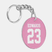 Benutzerdefinierte Sportarten mit Namen Schlüsselanhänger (Vorderseite links)