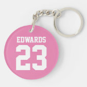 Benutzerdefinierte Sportarten mit Namen Schlüsselanhänger (Rückseite)