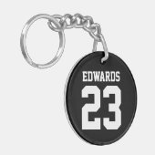 Benutzerdefinierte Sportarten mit Namen Schlüsselanhänger (Vorderseite links)