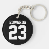 Benutzerdefinierte Sportarten mit Namen Schlüsselanhänger (Rückseite)