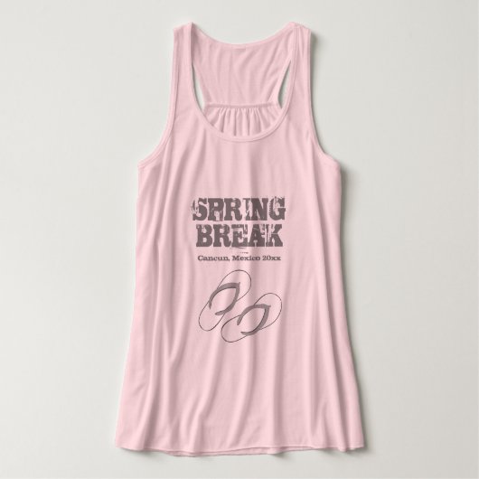 Benutzerdefinierte Spring Break Tank Tops mit Stra (Design Vorderseite)