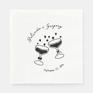 Benutzerdefinierte sprudelnde Cocktail-Cheers-Dood Serviette