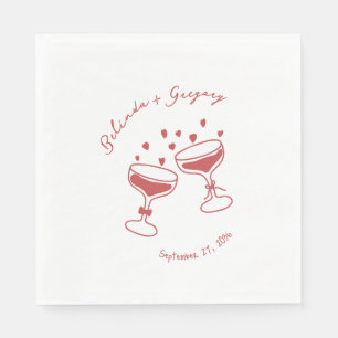 Benutzerdefinierte sprudelnde Cocktail-Cheers-Dood Serviette