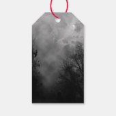 Benutzerdefinierte Spuk Halloween-Himmel mit Raven Geschenkanhänger (Rückseite)