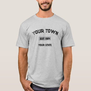benutzerdefinierte Stadt Stadt Vintage-Leichtathle T-Shirt