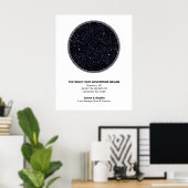 Benutzerdefinierte Star-Karte drucken, Nacht wir t Poster (Heimbüro)