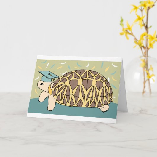 Benutzerdefinierte Star Tortoise Abschluss Card 4 Karte (Gelbe Blume)
