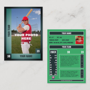 Benutzerdefinierte Status der grünen Baseball-Hand Telefonnummerkarte