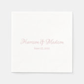 Benutzerdefinierte staubige Rose Skript Coupname D Serviette (Vorderseite)