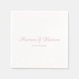 Benutzerdefinierte staubige Rose Skript Coupname D Serviette