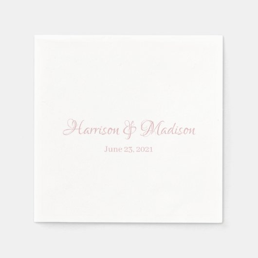 Benutzerdefinierte staubige Rose Skript Coupname D Serviette (Vorderseite)