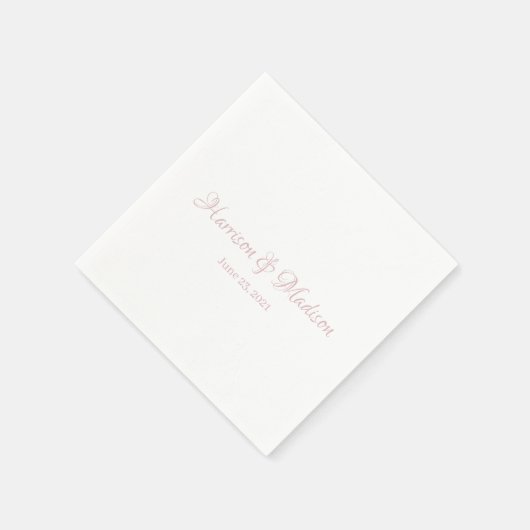 Benutzerdefinierte staubige Rose Skript Coupname D Serviette (Ecke)