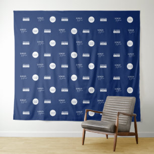 Benutzerdefinierte Step-and-Repeat-3-Sponsor-weiße Wandteppich
