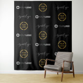Benutzerdefinierte Step & Repeat Drei-Logo-Event-K Wandteppich (Beispiel)