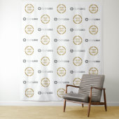 Benutzerdefinierte Step & Repeat Zwei-Logo-Event-K Wandteppich (Beispiel)