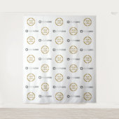 Benutzerdefinierte Step & Repeat Zwei-Logo-Event-K Wandteppich (Vorderseite)
