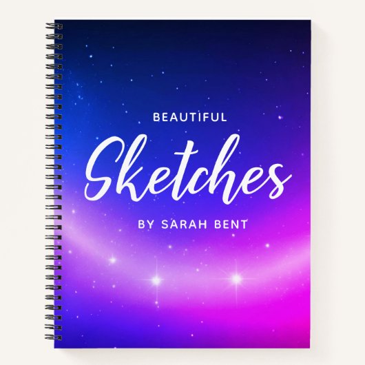 Benutzerdefinierte Sterne Individualisierbare Name Notizblock (Vorderseite)