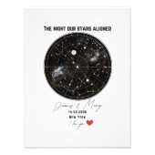 Benutzerdefinierte Sternenkarte: Ihre Nacht, Ihre Fotodruck (Vorne)
