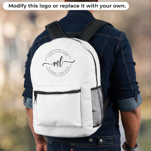 Benutzerdefinierte stilvolle Monogramm-Initialen L Bedruckter Rucksack