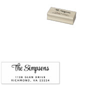 Benutzerdefinierte, stilvolle Script-Rücksendeadre Gummistempel (Stempel)