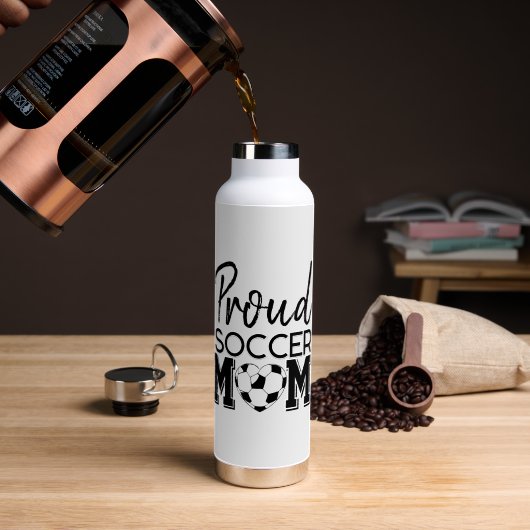 Benutzerdefinierte stolze Fußballmutter mit benutz Trinkflasche (Kaffee (gedreht))