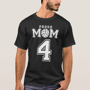 Benutzerdefinierte stolze Volleyball-Mutter Nummer T-Shirt