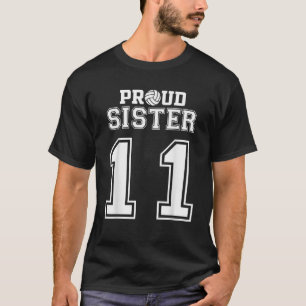 Benutzerdefinierte stolze Volleyball-Schwester Num T-Shirt