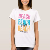 Benutzerdefinierte Strand Vibes T-Shirt (Vorderseite)