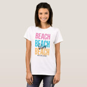 Benutzerdefinierte Strand Vibes T-Shirt (Vorne ganz)