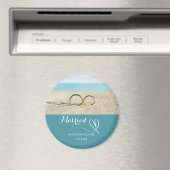 Benutzerdefinierte Strandhochzeit Magnet (In Situ (Geschirrspüler))