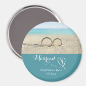 Benutzerdefinierte Strandhochzeit Magnet (Vorderseite/Rückseite)