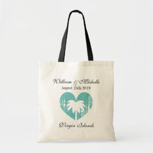 Benutzerdefinierte Strandhochzeit Vintage-Tasche m Tragetasche