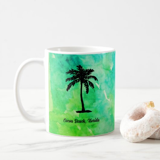 Benutzerdefinierte Strandpalme Nautical Kaffeetasse (Mit Donut)