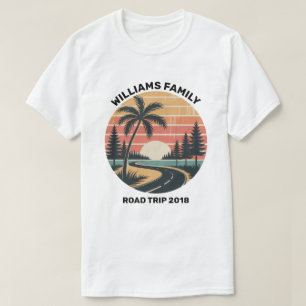 Benutzerdefinierte Strandpalme Sommer Sonnenunterg T-Shirt