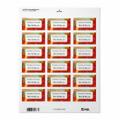 Benutzerdefinierte Strawberry Crate Art Canning La Adressaufkleber (Vorne)