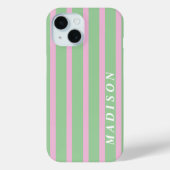 Benutzerdefinierte Streifen Grün Pink Case-Mate iPhone Hülle (Rückseite)
