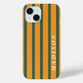 Benutzerdefinierte Streifen Orange Grün Case-Mate iPhone Hülle (Rückseite)