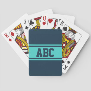 Benutzerdefinierte Stripes-Initialen zum Abspielen Spielkarten
