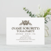 Benutzerdefinierte Studentinnenverbindung Griechis Einladung (Stehend Vorderseite)