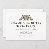 Benutzerdefinierte Studentinnenverbindung Griechis Einladung (Vorne/Hinten)