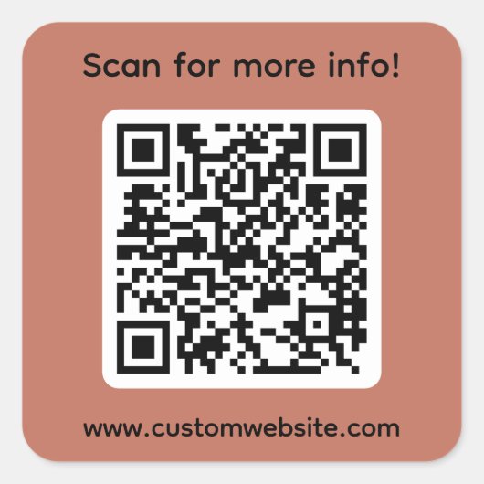Benutzerdefinierte Suche nach weiteren Info-QR-Cod Quadratischer Aufkleber (Vorderseite)