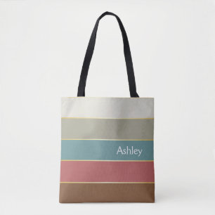 Benutzerdefinierte Summer Color Block Strips Tasche
