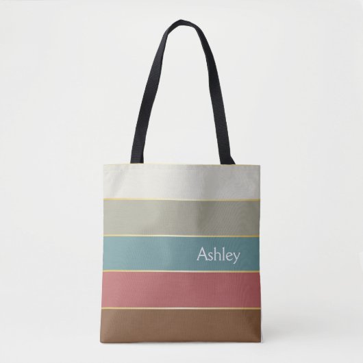 Benutzerdefinierte Summer Color Block Strips Tasche (Vorderseite)