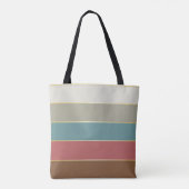 Benutzerdefinierte Summer Color Block Strips Tasche (Rückseite)
