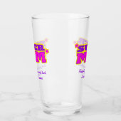 benutzerdefinierte Super-Mama-Nachricht rosa lila Glas (Links)